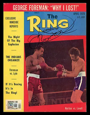 Ken Norton Autographed Signed Ring Magazine Beckett BAS QR #BK08791 • $29