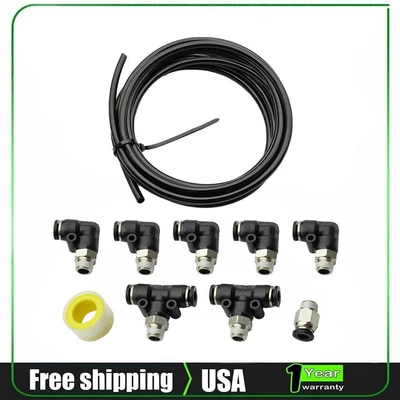 $16.69 • Buy For Turbo Vehicles PUSH LOCK Vacuum Fitting Kit Turbo Wastegate & Solenoid Black