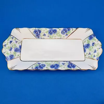 Royal Albert Blue Pansy Design Sandwich Plate 10 1/2  • $36.06