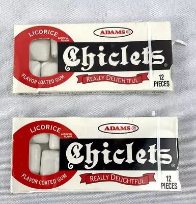 Chiclet Gum Licorice Flavor Sealed New Old Stock 2 Packs Vintage 1994 • $14.99