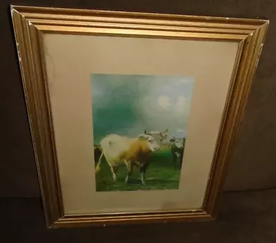 R. Atkinson Fox Cows Original Gold Framed Print 13.75 X10.75  1920s • $79.99