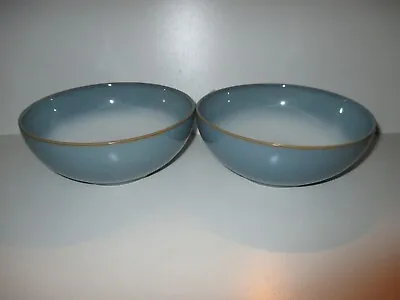 £34.50 • Buy Denby Azure Haze 2 X Coupe Cereal Bowls New 1st Quality Excellent Condition