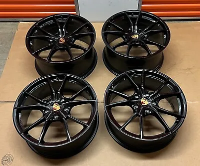 OEM Porsche 982 Cayman 718 Boxster Carrera S4 20  Wheels Rims Set - Black GT4 • $3495