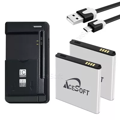 2x 3150mAh Battery AC Charger Cable For Samsung Galaxy S II Skyrocket I727 Phone • $37.15