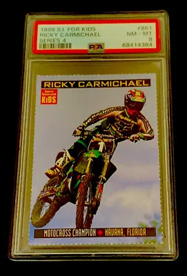 Ricky Carmichael Rookie Rare 1999 Usa Motocross X Games Si For Kids Psa 8 • $300