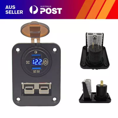 $25.96 • Buy 50 Amp Anderson Plug Dual USB Socket Flush Mount Recessed Plate QC 3.0 3.1A USB