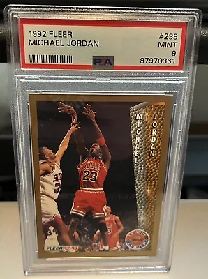 1992 Fleer Michael Jordan #238 PSA 9 Mint HOF Chicago Bulls • $20