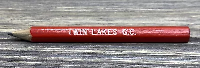 Vintage Sharpened Pencil Twin Lakes Golf Club Red White A2 • $7.79