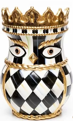 MACKENZIE CHILDS Owl Queen Garden Pot • $168