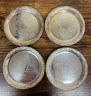 VTG Estate A B Segerstrom & Svensson Sweden Silver Plate 3 ¼  Coaster Set! 81  • $19.99