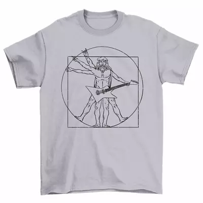 Vitruvian Man Playing Guitar Music Gift Guitarist T-Shirt Men Women • $17.99