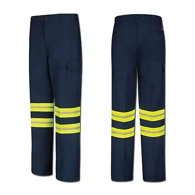 Red Kap Enhanced Visibility Industrial Cargo Pants Reflective Work Uniform • $32.98