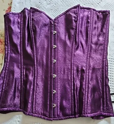 Daisy Lavish Purple Satin Corset Sz 2X • $31.95