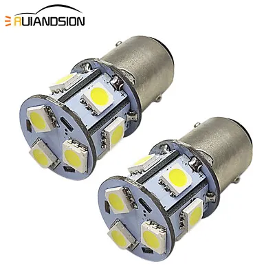 2X DC6V 1157 BAY15D 5050 9 SMD LED Car White Bulb Brake/Stop/Tail/Reverse Lights • $5.78