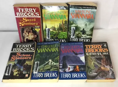 Lot Of 7 Terry Brooks Paperback Books - SHANNARA Magic Kingdom Landover Jerle • $14.99