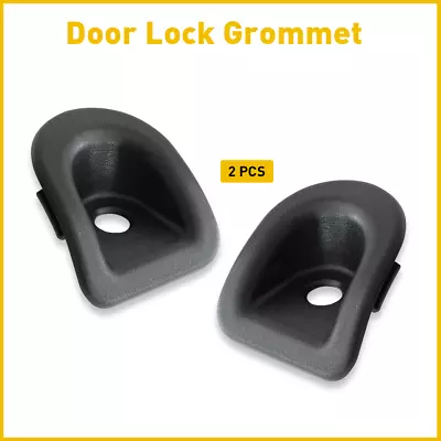 DOOR LOCK KNOB GROMMET BEZEL BLACK PAIR LH & RH FITS For 2005-2014 FORD MUSTANG • $13.99