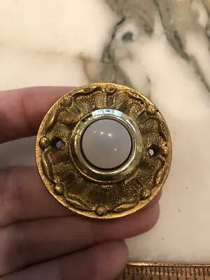 PE Guerin Gold Plated Brass Door Bell Button Antique • $85