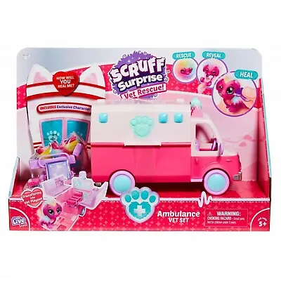 Little Live Pets Scruff-a-Luvs Surprise Vet Rescue - Ambulance Vet Set With Bed • $17.95