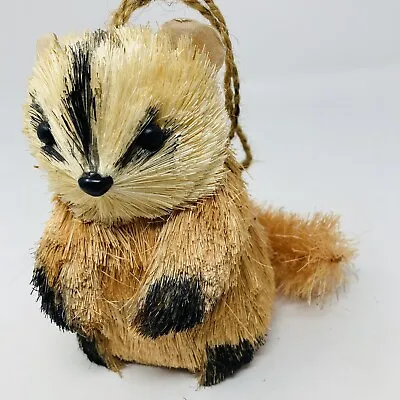 Vintage Bristle Brush Brushart Natural Fiber Art Squirrel Figurine 4” Tall • £24.08
