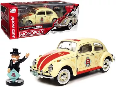 Autoworld 1963 Volkswagen Beetle Yukon Yellow With Monopoly Graphics • $144.99