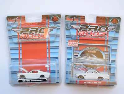 Maisto Pro Rodz Lot 1:64 Scale - 1962 Chevy Bel Air 1967 Ford Mustang Gt • $22