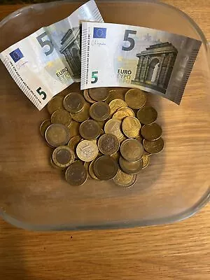 Euro Left Over Holiday Money €40 In Notes & Mixed Coins • £40