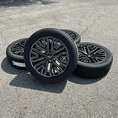 22 Black GMC Sierra Yukon Denali Wheels Tahoe Silverado Rims Tires Suburban 2023 • $2095