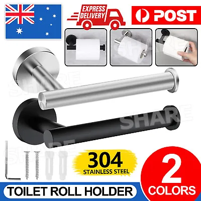 $11.95 • Buy Toilet Paper Roll Holder Stainless Steel Storage Suction Cup Wall Mounted Rack