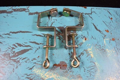 £13.95 • Buy Pair BROTHER Knitting Machine KR830 / KR850 Ribbing Attachment TABLE CLAMPS