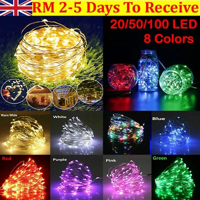 £5.29 • Buy LED String Fairy Lights Battery Home Twinkle Decor For Party,Christmas Garden