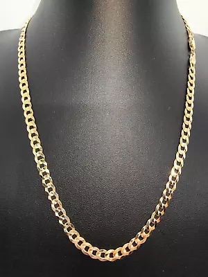 Solid 9ct 9 Carat Yellow Gold Curb Chain Necklace 46cm 18  5mm Classic Look • £499.99