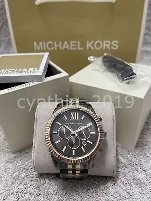 New Michael Kors MK8561 Lexington Chronograph Two-Tone Grey Quartz Men's Watch  • $95