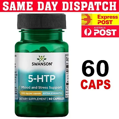 Swanson 5 HTP 100mg 60 Capsules PREMIUM Grade Gluten Free Fast Shipping • $28.90