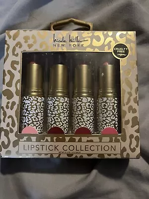 Nicole Miller Luxe Lipstick 4 Pc Essential Pink Collection Set Leopard Print NIB • $14