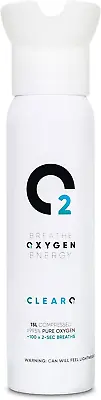 £24.98 • Buy ClearO2 15L Oxygen Can With Inhaler Cap | Pure Breathing Oxygen In A Lightweight