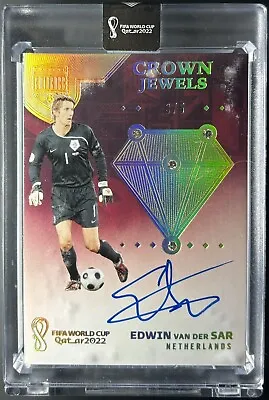 2022 Panini Eminence Edwin Van Der Sar Crown Jewels Diamond Auto Gold /5 • $600