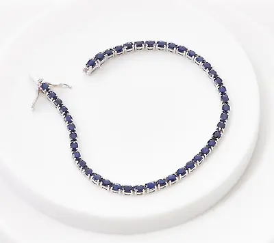$179.99 • Buy Affinity Gems Precious Blue Sapphire Tennis Bracelet, Sterling Silver. 8 