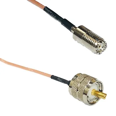 RG316 MINI UHF FEMALE To PL259 UHF Male RF Cable Rapid-SHIP LOT • $9.99