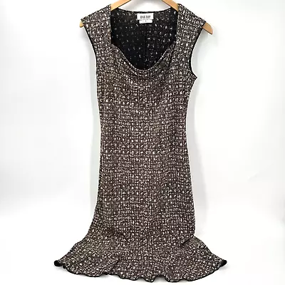 Vintage Byer Too Dress Brown Sleeveless Y2K Made In USA Scoop Neck Womens Medium • £28.94