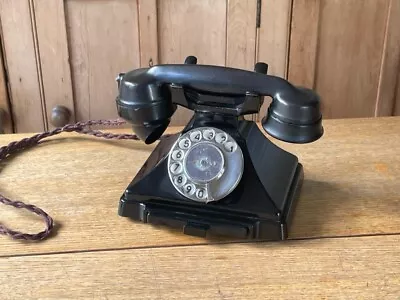 £79.95 • Buy Vintage 1940's Gpo Bakelite Pyramid Dial Telephone Phone Black Rotary
