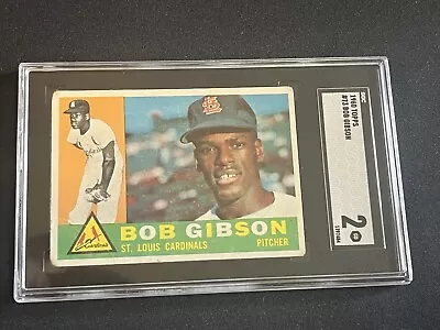 ⚾️ Bob Gibson Vintage 1960 Topps #73 Cardinals HOF 2nd Year SGC 2 🔥 • $65