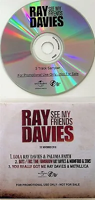 RAY DAVIES See My Friends PROMO Sampler CD (Paloma Faith/Metallica/Mumford Sons) • £6.99