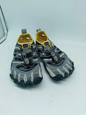 Vibram Fivefingers V-trail Black Grey TrekSport Running Walking Shoes 40 • $35.97