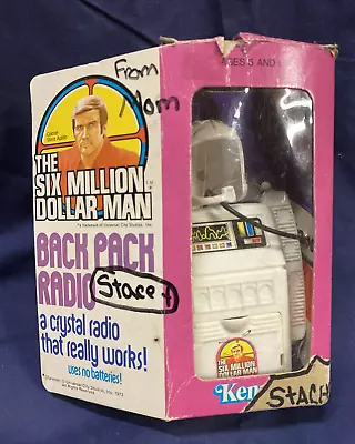 1975 KENNER 6 Six Million Dollar Man  Back Pack Radio  In Open Box LEE MAJORS • $49.99