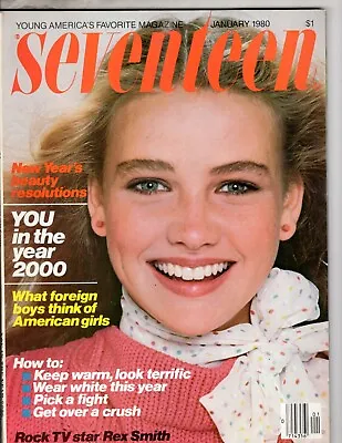 Seventeen Magazine January 1980 New Year's Beauty Year 2000 Foreign Boys • $29.99