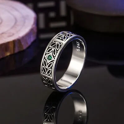 Men's Ring Dragon Celtic Tungsten Titanium Steel Wedding Fashion Band Silver UK • £3.99