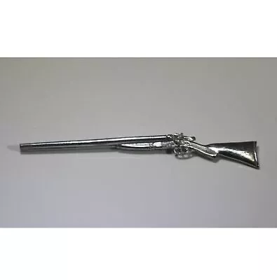 Dollhouse Miniature Polished Pewter Double Barrel Shotgun By Phoenix Models • $8.99