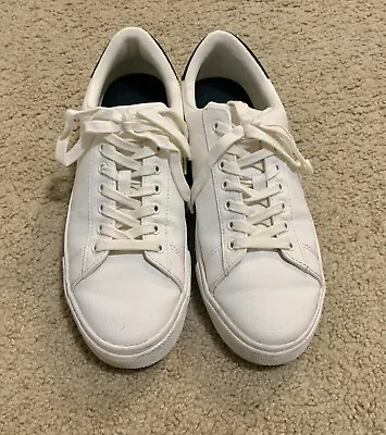 H&M Shoes Men's Size 7.5 Sneakers White Faux Leather Casual • $27