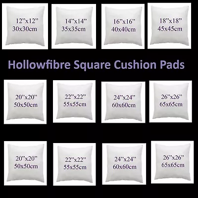 £4.49 • Buy Hollowfiber Cushion Pads Square White Cushion Inners,Scatter Sofa Cushion Insert