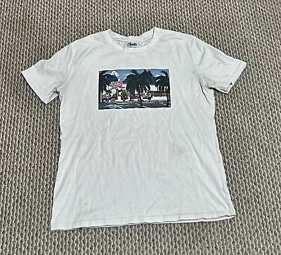 Jeeter  Jeeter Mart   Smoking Weed Gray White Graphic Crew T Shirt Small • $14.95